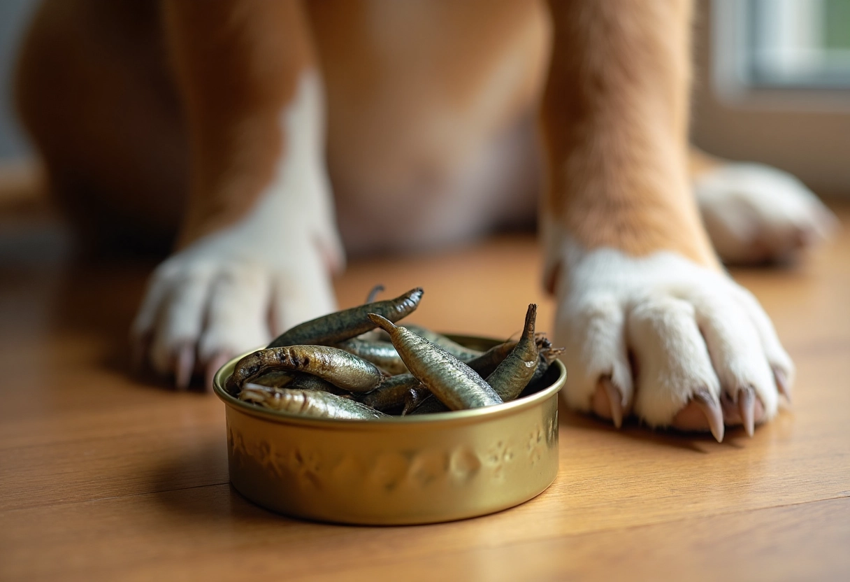 sardines chien